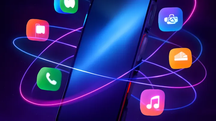 2777BED COM Sleek smartphone floating in space