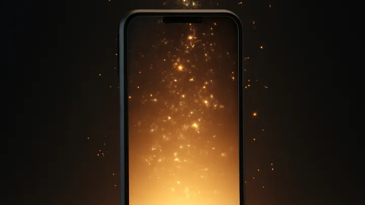 2777BED COM Modern phone with glowing screen